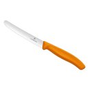 VICTORINOX Tafelmesser mit Wellenschliff SwissClassic orange