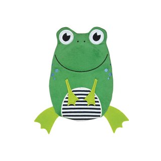 HUGO FROSCH Wärmflasche Frosch Velourbezug 0,8 l 14x20cm grün