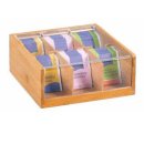 KESPER Tee-Box Bambus mit Sichtklappe 22x21x9,5cm