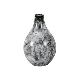 Vase Marble 18x18x25cm schwarz marmorisiert