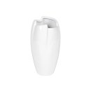 Vase Keramik 8x8x17cm wei&szlig; glasiert