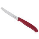 VICTORINOX Tomatenmesser SwissClassic rund Wellenschliff rot