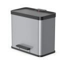 HAILO Tret-Abfalltrenner Öko Duo Plus L 17l+9l silber