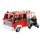 Spardose Poly Feuerwehrauto mit Gummistopfen 9x12x7,5cm