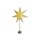 STAR TRADING LED-Standstern Cellcandle Metall/Papier Flocke 75x50cm Batterie Timer chrom/weiss