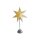 STAR TRADING LED-Standstern Cellcandle Metall/Papier Flocke 55x35cm Batterie Timer chrom/weiss