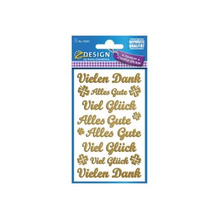 AVERY ZWECKFORM Goldline Sticker CREATIV Schriftzüge 1 Bogen