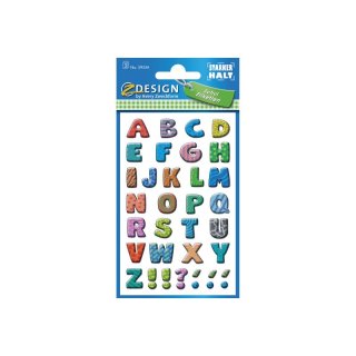 AVERY ZWECKFORM Papier Sticker SCHULE Buchstaben bunt 3Bögen