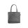 FABRIZIO Einkaufstasche Polyester grau mit weißen Punkten 40x35x17cm
