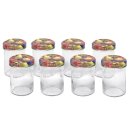 EMSY Schraubdeckelglas 230ml mit 66mm TO-Deckel Obstdekor...