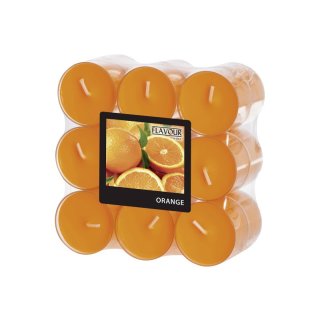 GALA-Kerzen Duft Teelicht in PC Hülle orange/Orange  18er Pack