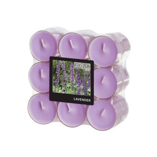 GALA-Kerzen Duft-Teelicht in PC Hülle pegonia/Lavendel  18er Pack