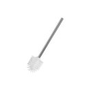 WENKO WC-Bürste Edelstahl/Silikonkopf 7,5cm weiß