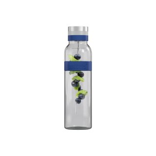 BODDELS Glaskaraffe/Wasserflasche SUND 1,1l nachtblau