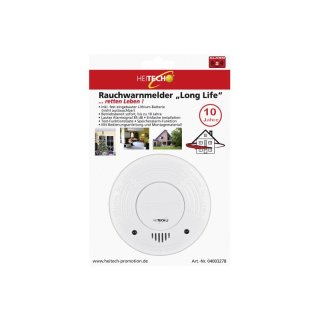HEITECH Rauchmelder Long life inkl. Lithium Batterie 85dB