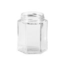 EMSY Schraubdeckelglas 6-eckig 191 ml ohne Deckel 58mm TO