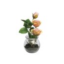 Rosen im Glas 18cm rose