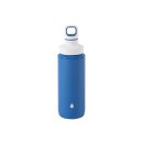 EMSA Trinkflasche Drink2Go Lightsteel SV 0,6l blau-white