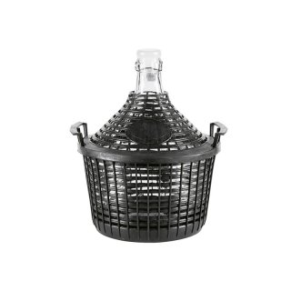 Glasballon mit Kunststoffkorb 10 l
