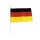Flagge mit Stab 30x45cm Deutschland 100% Polyester Stab 60cm