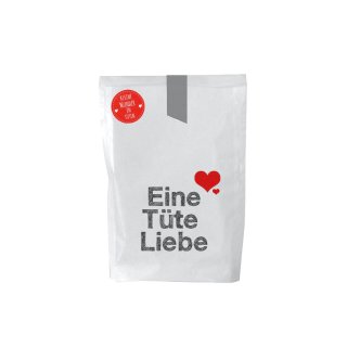 WUNDERLE Tüte Liebe weiss-rot 14x22cm