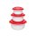 EMSA Mikrowellentopf Micro Family 0,5/1,0/1,5l weiß/rot