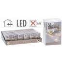 Lichterkette LED 50 LED Transparent mit Batterie Timer