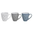 Kaffeebecher Jumbo Herz Keramik sortiert 11cm 400ml