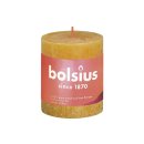 BOLSIUS Stumpenkerze Rustiko Shine 8x7cm honigwarengelb