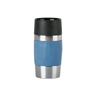 EMSA Isolierbecher Travel Mug Compact 0,3l Manschette blau