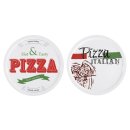 Pizzateller mit Dekor Porzellan Ø30cm weiß