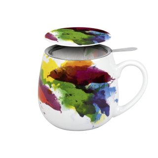 KÖNITZ Kuschelbecher mit Sieb und Deckel On colour - Flow 420ml