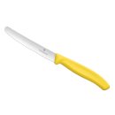 VICTORINOX Tomatenmesser Swiss Classic Wellenschliff gelb