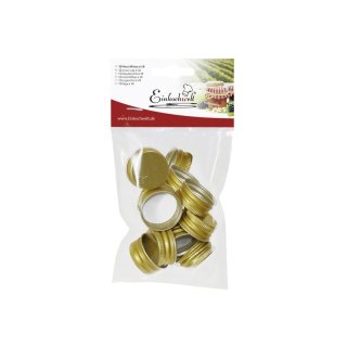 EINKOCHWELT Schraubdeckel PP für Gradhalsflaschen Ø28mm gold 10er Beutel
