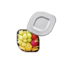 LURCH Lunchbox/Snackdose Edelstahl 10,6x10,6x4,7cm