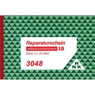 RNK Reparatur-Block 3048 A6 selbstdurchschreibend 3x40 Blatt