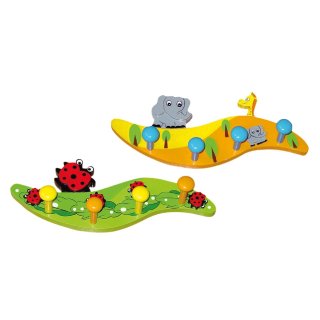 BIECO Garderobe Welle Marienkäfer / Tiere 4 Haken