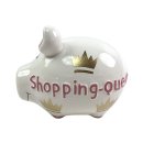 KCG Sparschwein Shopping-Queen Keramik mit Stopfen...