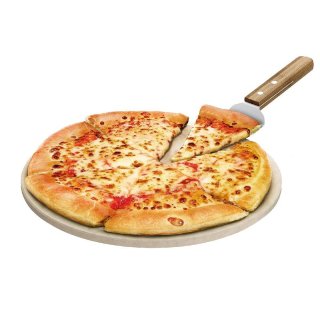 FEUERDESIGN Pizzastein mit Schaufel für Tischgrill Ø30,5cm