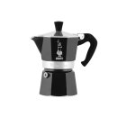 BIALETTI Espressokocher Moka Express Color 6 Tassen schwarz