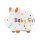 KCG Sparschwein Baby Girl Keramik mit Stopfen 12x10cm