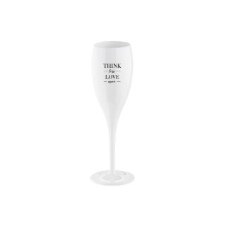 KOZIOL Sektglas Superglas Cheers No.1 Think less love more 100ml weiß