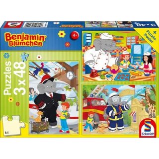 Schmidt Spiele Kinderpuzzle Im Einsatz, 3 x 48 Teile