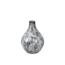 Vase Marble 16x16x20cm schwarz marmorisiert