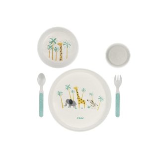 REER Growing Kindergeschirr-Set WildLife 5teilig