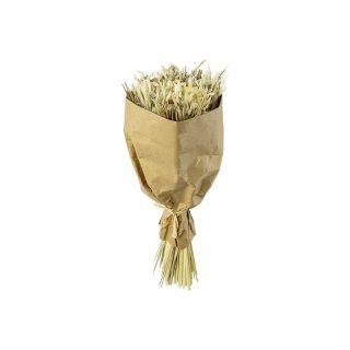 Trockenblumen-Bouquet Mix in Kraftpaper 45cm creme
