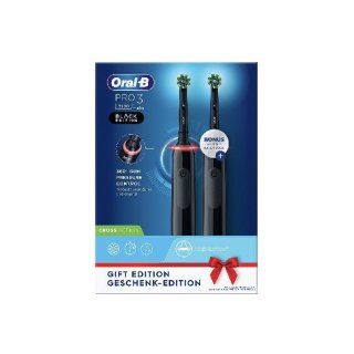 ORAL-B Zahnbürste Pro 3 3900 Black Edition mit 2. Handstück