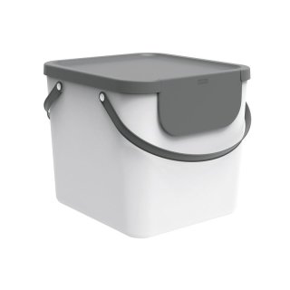 ROTHO Abfallbehälter Albula 40l 39,8x35,8x33,9cm mistletoe white