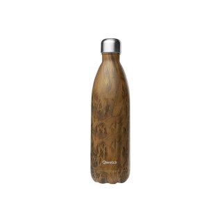 QWETCH Thermoflasche Wood 1l