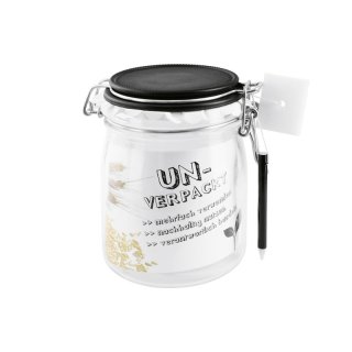 DOSEN-ZENTRALE Drahtbügelglas 750ml komplett montiert mit Drahtbügel und schwarzem Glasdeckel